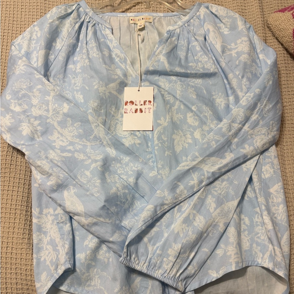Roller Rabbit Light Blue Blouse
